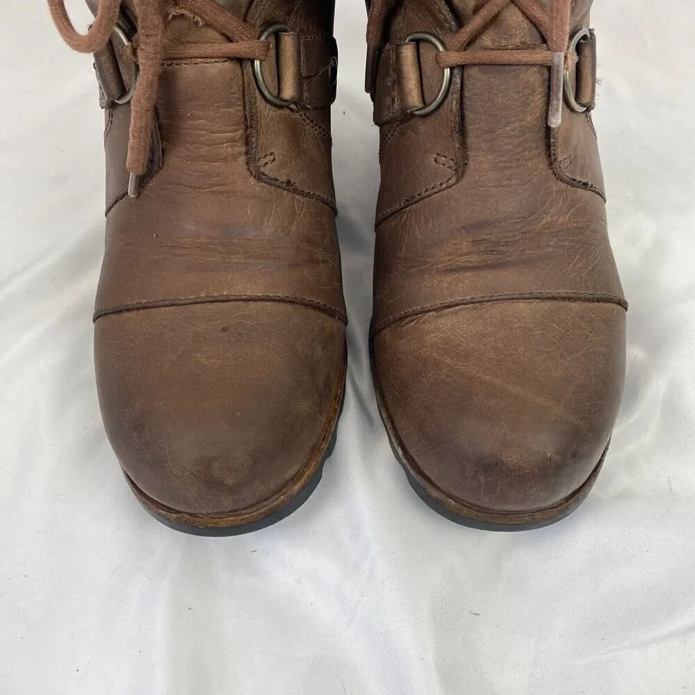 Sorel Joan Of Arctic Wedge II Snow Boots Women's 9 Brown Lace Up NL2305-250 - Picture 2 of 12